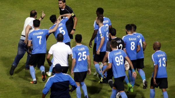 Police intervened after Egyptian referee Ibrahim Nour El-Din was assaulted by players and technical staff.