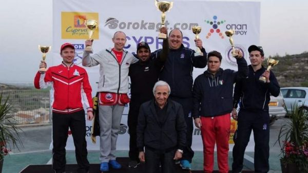 Al Kaabi with the trophy on the podium (Photo: Khaleej Times)