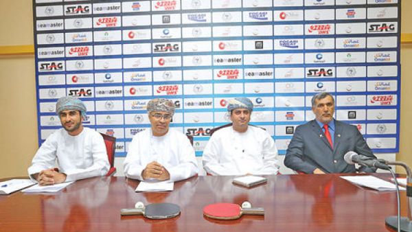 L-R: Adil al Balushi, Abdullah Bamkhalef, Sajjad al Lawati and Hashim al Salmi of the organising committee at a press conference on Tuesday (Photo: Muscat Daily)