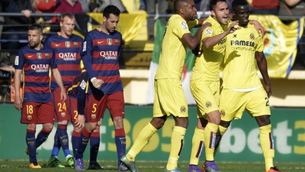 لاعبو فياريال يحتفلون بالتعادل