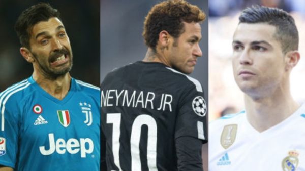 رونالدو ونيمار وبوفون