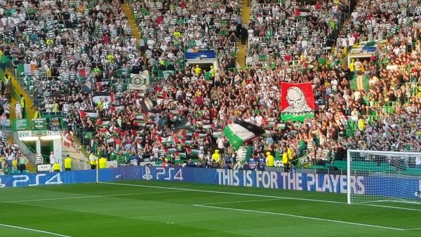 Celtic was charged for "illicit banner," according to UEFA (Photo: goal.com)