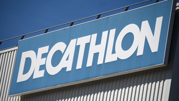 A picture taken on February 27, 2019, shows the logo at a store of French sports goods retailer Decathlon in Montpellier, southern France. French sports retailer Decathlon on February 26, 2019, cancelled plans to sell a sports version of the hijab Muslim headscarf in France, following an outcry.
Pascal GUYOT / AFP