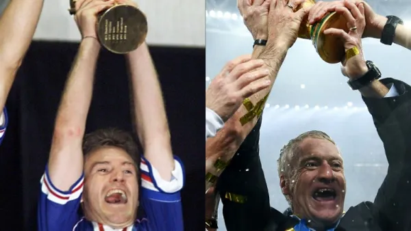 ديشامب فاز بكأس العالم مرة كلاعب ومرة كمدرب