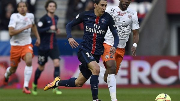 آنخيل دي ماريا نجم باريس سان جيرمان خلال المباراة