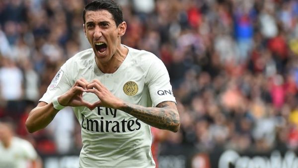 دي ماريا يحتفل بهدفه دي ماريا يحتفل بهدفه