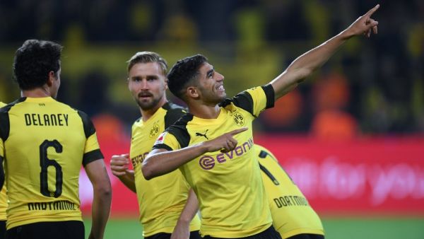  The Morocco international is on cloud nine after finding the back of the net in his maiden German top-flight game for the Signal-Iduna-Park outfit 
