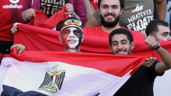 Supporters of Egypt attend the World Cup 2018 Africa qualifying football match between Egypt and Congo at the Borg al-Arab stadium in Alexandria on October 8, 2017.
TAREK ABDEL HAMID / AFP