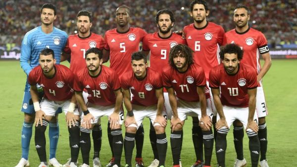 Egypt's players pose for a photograph prior to the 2019 Africa Cup of Nations qualifier football match between Egypt and Niger on September 8, 2018 at the Borg el-Arab stadium near the Mediterranean city of Alexandria.
Khaled DESOUKI / AFP