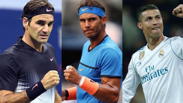 رونالدو ونادال وفيدرر