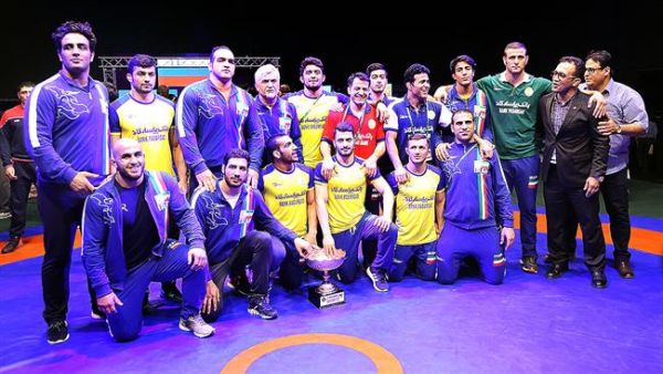 Iranian Greco-Roman wrestlers rejoice after finishing third at the end of 2017 Greco-Roman World Cup in Abadan, Iran, on March 17, 2017. (Photo: Press TV)