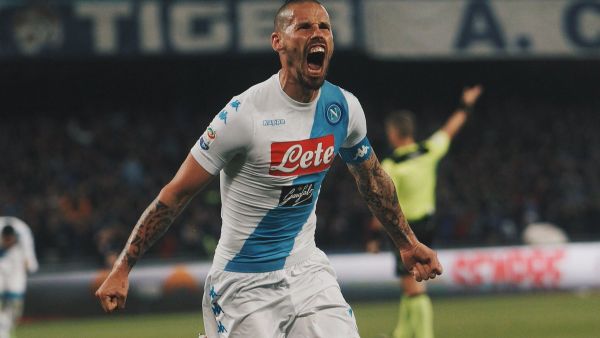 هامشيك يحتفل بهدفه