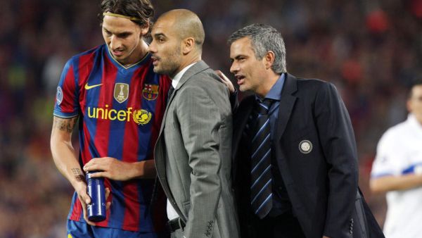 صورة أرشيفية لجوزيه مورينيو وغوارديولا وإبراهيموفيتش