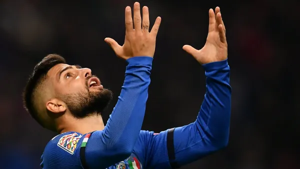 قدم المنتخب الإيطالي بقيادة لورينزو إينسيني أداء مميزاً في الشوط الأول لم يتكلل بتسجيل أي أهداف