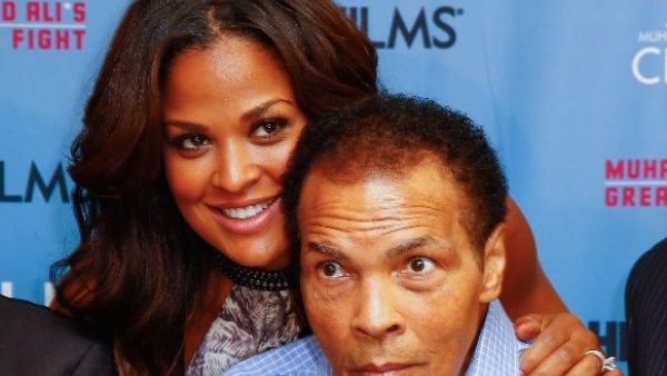 This file photo taken on October 01, 2013 shows Laila Ali and Muhammad Ali at the U.S. Premiere of "Muhammad Ali's Greatest Fight" at Muhammad Ali Center in Louisville, Kentucky. Boxing legend Muhammad Ali, dies at 74. The former heavyweight world champion was hospitalized on Thursday at a Phoenix, Arizona, hospital with a respiratory issue, which US media reported was complicated by his Parkinson's disease.
Michael Hickey / GETTY IMAGES NORTH AMERICA / AFP