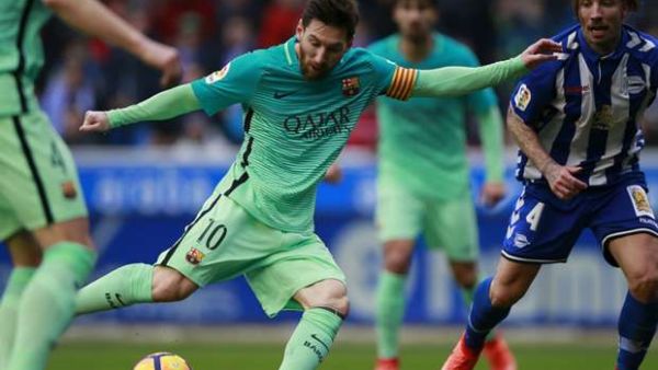 ميسي خلال المباراة