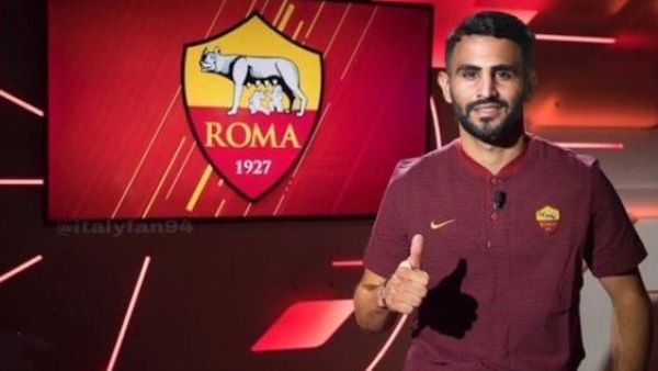A picture of Mahrez wearing a Roma shirt that appeared on social media recently