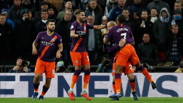  Riyad Mahrez scored the only goal as Manchester City beat Tottenham in a scrappy encounter at Wembley. (Photo: Premier League Twitter)