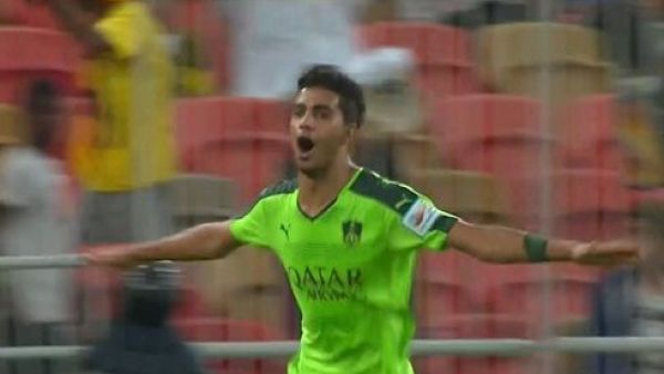 المقهوي يحتفل بهدفه