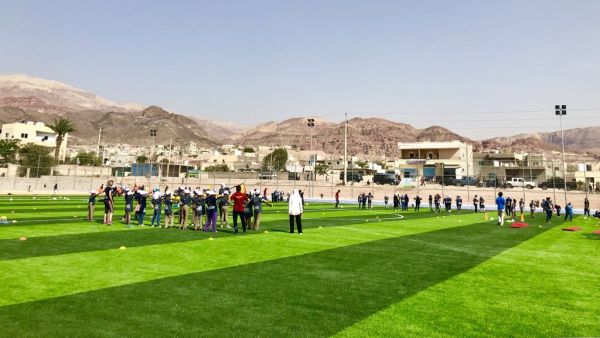 Following last year's highest-altitude match on Mt. Kilimanjaro, this week the same group of women set a new record in the Dead Sea region of Jordan (Photo: @EPFinitiative)