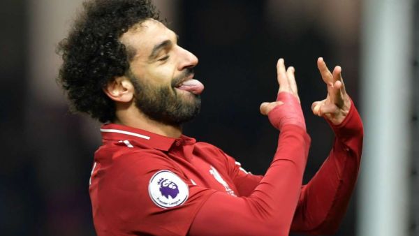  The Egypt winger opened the scoring as the Reds hammered Javi Gracia's men at Vicarage Road but celebrated his effort in a questionable manner (Photo: goal.com)