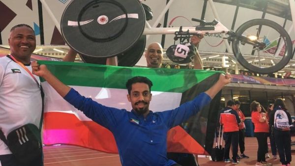 Kuwait's Ahmad Al-Mutairi wins gold in men's 100 m race tourney in London (Photo: KUNA)
