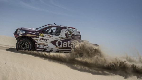 Nasser Saleh Al-Attiyah during the third day action Thursday in the Qatar Cross-Country Rally. (Photo: Arab News)
