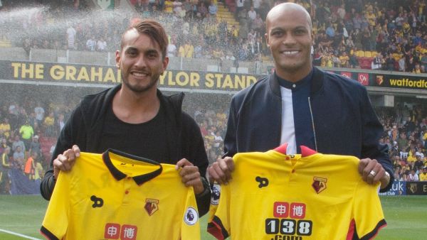 كابول وبيريرا خلال تقديمهما لجماهير واتفورد