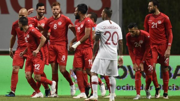  Goals from Anice Badri and Fakhreddine Ben Youssef saw Tunisia come from behind to draw 2-2 with Portugal in Braga on Monday. 