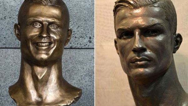 صورة للمقارنة بين التمثالين الجديد والقديم