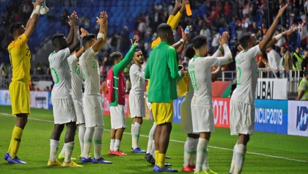 Green Falcons score on either side of half-time for 2-0 win against Lebanon