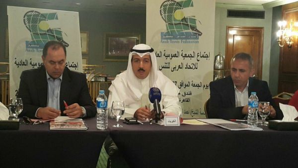 Chairman of the Kuwait Tennis Federation Sheikh Ahmad Al-Jaber Al-Abdullah during the meeting of the Arab Federation's general assembly