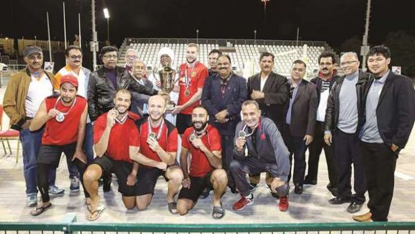 CHAMPIONS: The Tunisian team celebrate their victory. (Photo: Gulf Times)