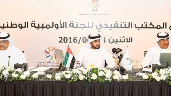 Shaikh Ahmad Bin Mohammad Bin Rashid Al Maktoum presided over the meeting of the Executive Board to take stock of the UAE athletes’ preparations for the 2016 Rio Olympics (Gulf Sport)