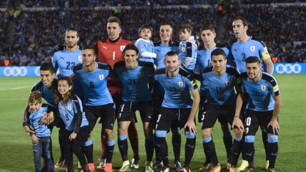 منتخب أوروغواي قبل بداية المباراة