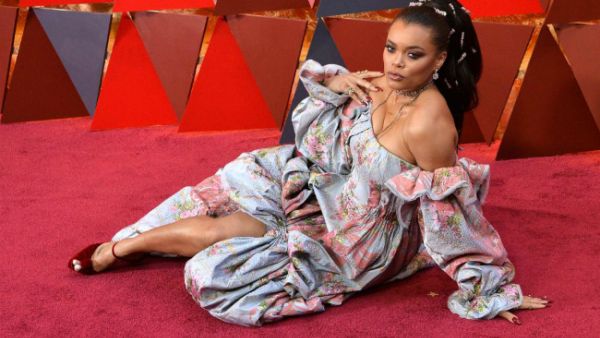 Singer Andra Day arrives on the red carpet for the Academy Awards.  (Source: Jim Ruymen/UPI)