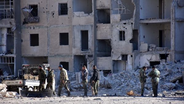 Government forces inspect newly captured district of East Aleppo (George Ourfalian/AFP