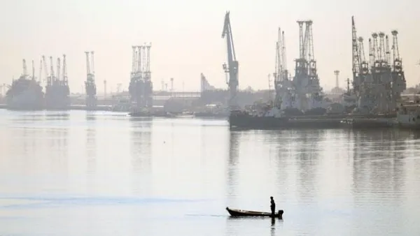 An Iraqi waterway nearby oil fields (AFP/FILE)