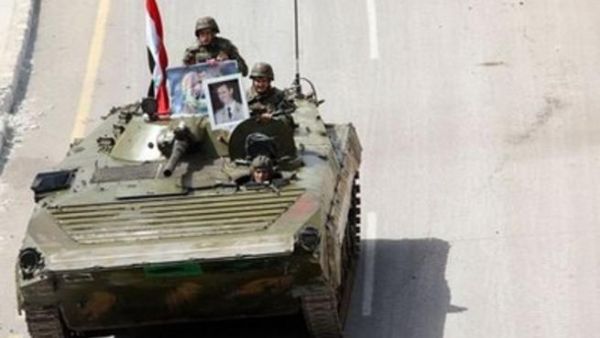 دبابة للجيش السوري في درعا