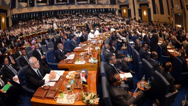 The two-day summit  in the Capital Kuwait city will discuss a number of economic and political issues that are of concern to the Arab and African countries. [YASSER AL-ZAYYAT/Getty Images]