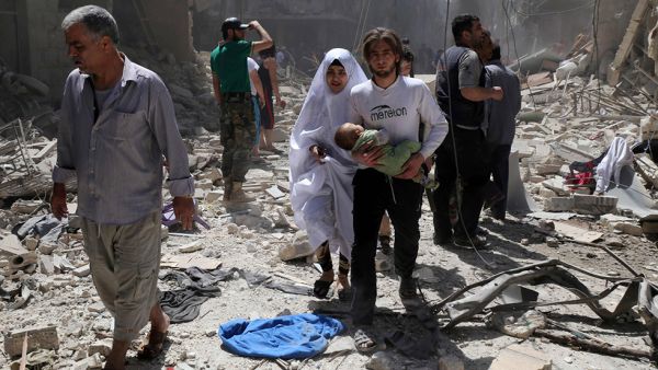 Some 250,000 to 300,000 civilians are thought to be trapped in eastern Aleppo, which has been devastated by more than four years of government airstrikes. (AFP/File) 