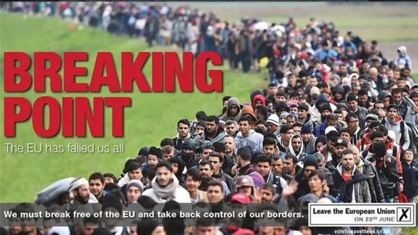 A pro-Brexit poster which was accused of inflaming racist sentiments (UKIP)