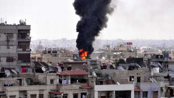 Mortar shelling in Damascus, Syria. (File photo) 