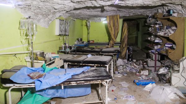 A room in a hospital in Khan Shaykun after the building was hit by further airstrikes while treating the wounded from a chemical attack on the town. (AFP/Omar Haj Kadour) A room in a hospital in Khan Shaykun after the building was hit by further airstrikes while treating the wounded from a chemical attack on the town. (AFP/Omar Haj Kadour)