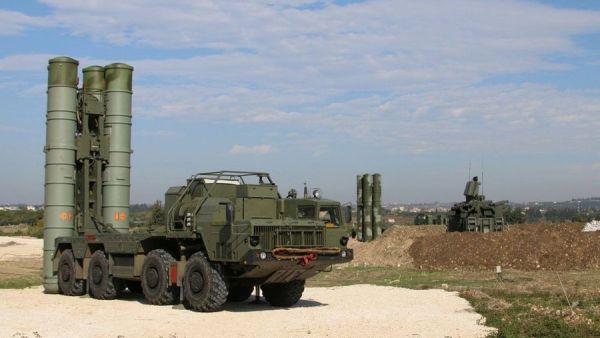 Russian S-400 air defence missile systems deployed at the Hmeimim airbase in Syria. (AFP/File)