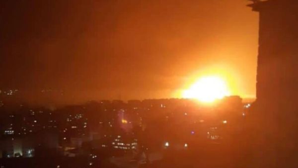 The suspected Israeli airstrikes hit the military airport in Syria. (Facebook)
