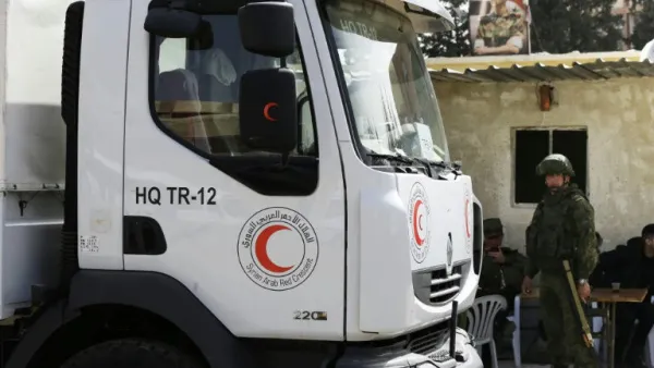 The Russian Reconciliation Center for Syria stated the next humanitarian convoy to head to Eastern Ghouta is scheduled for Thursday, March 8. (AFP/ File Photo)
