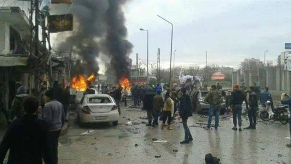 The photo shows the aftermath of a bomb attack in the town of Jableh, Latakia Province, Syria, January 5, 2017. (File photo)