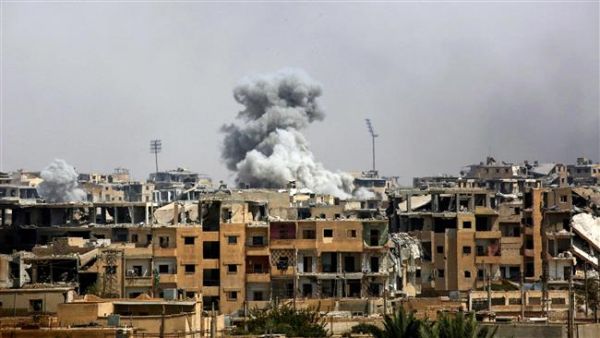US-led coalition airstrike in the western al-Daraiya neighborhood of the embattled northern Syrian city of Raqqah. (AFP/ File Photo)