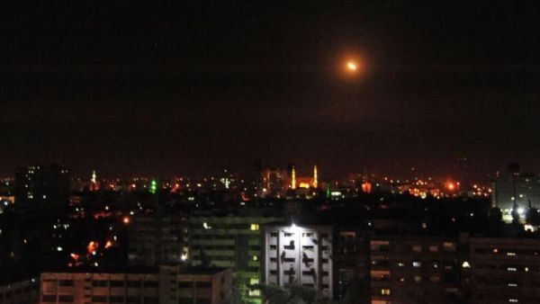 Anti-aircraft fire is seen over Damascus, Syria early April 14, 2018. (AFP/ File Photo)